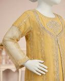 Kids Soft Yellow Open Shirt Embroidered Suit - view 2