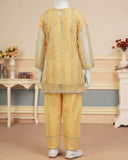 Kids Soft Yellow Open Shirt Embroidered Suit - view 4