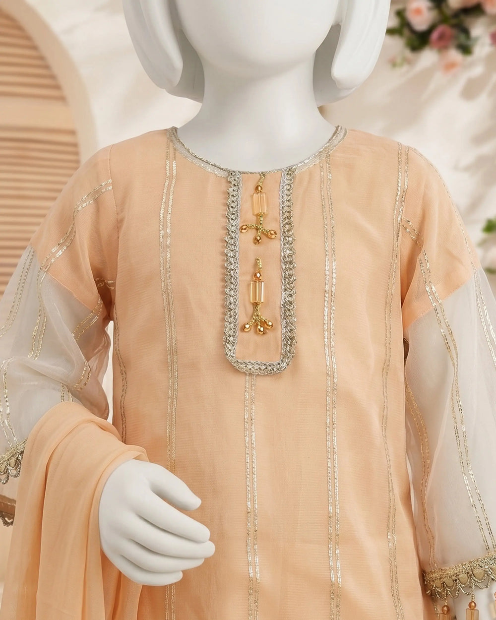 Kids Peach Cross Flapper Suit - view 2
