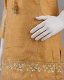 Kids Peach Embroidered 3-Piece Kurti Suit - view 3