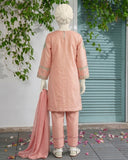 Kids Light Pink Embroidered 3-Piece Lawn Suit - view 3