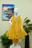 Crystal Shimmer White Designer Frock with Trousers