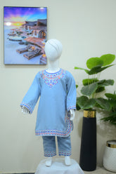 Elegant Cotton Embroidered Suit for Kids