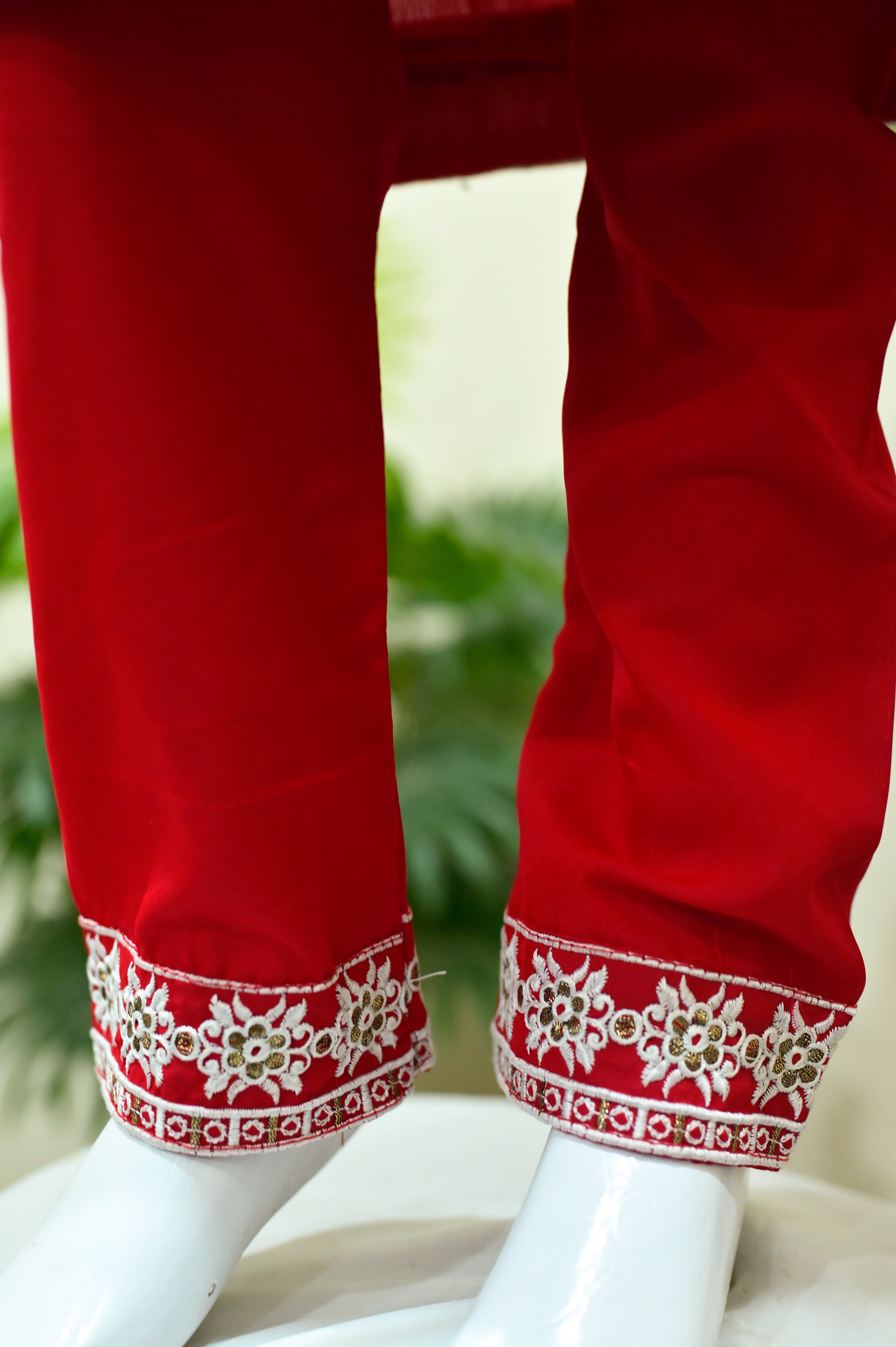 Premium Red Embroidered Kids Ethnic Suit – 2-Piece Fancy Wear