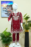 Premium Red Embroidered Kids Ethnic Suit – 2-Piece Fancy Wear
